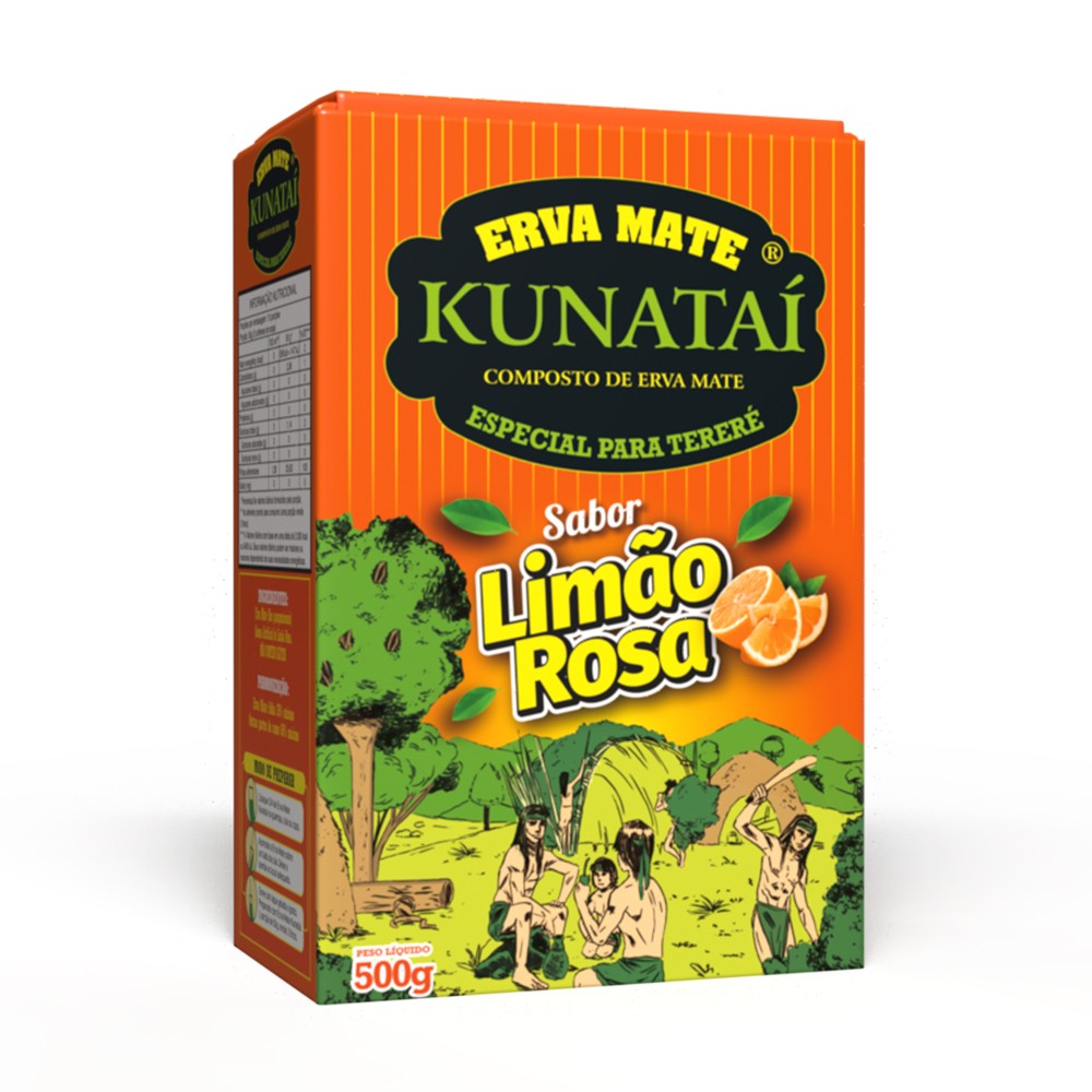 Erva Mate Kunatai Sabor Limão Rosa