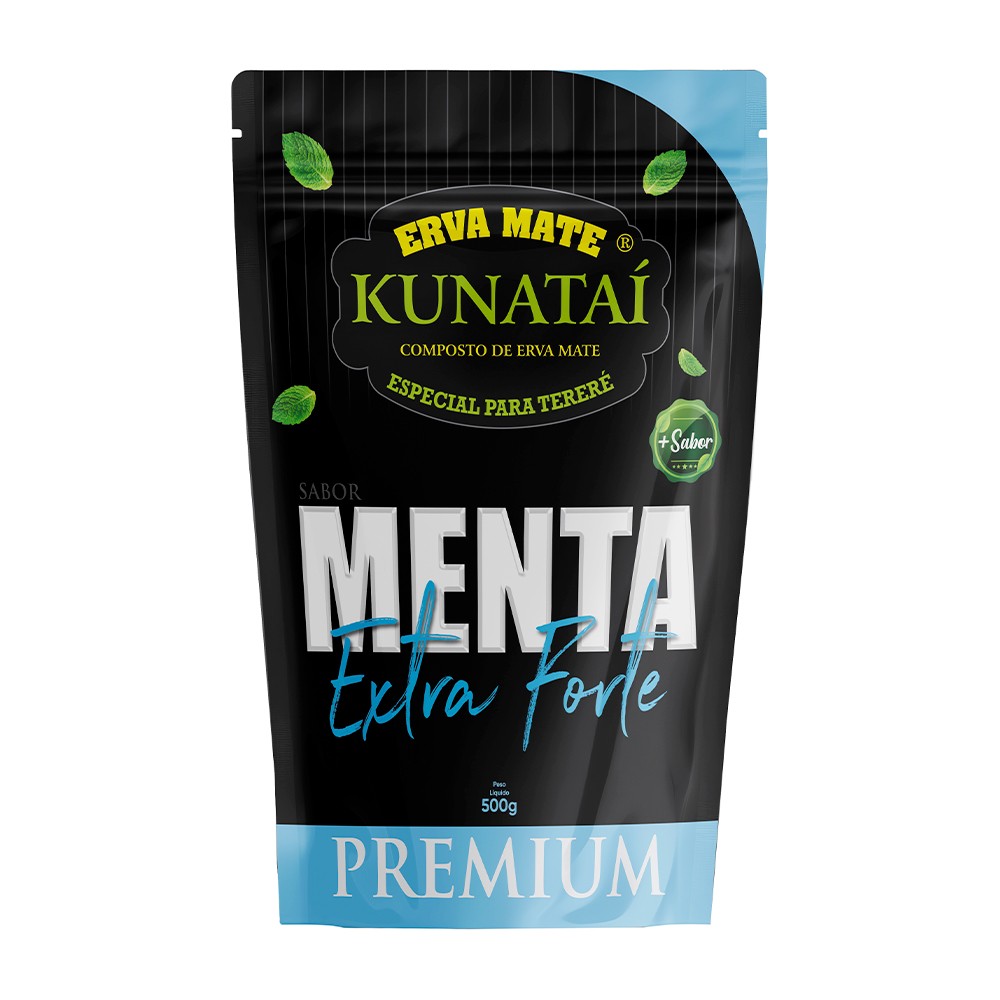Erva Mate Kunatai Sabor Menta Extra Forte - Edição Premium