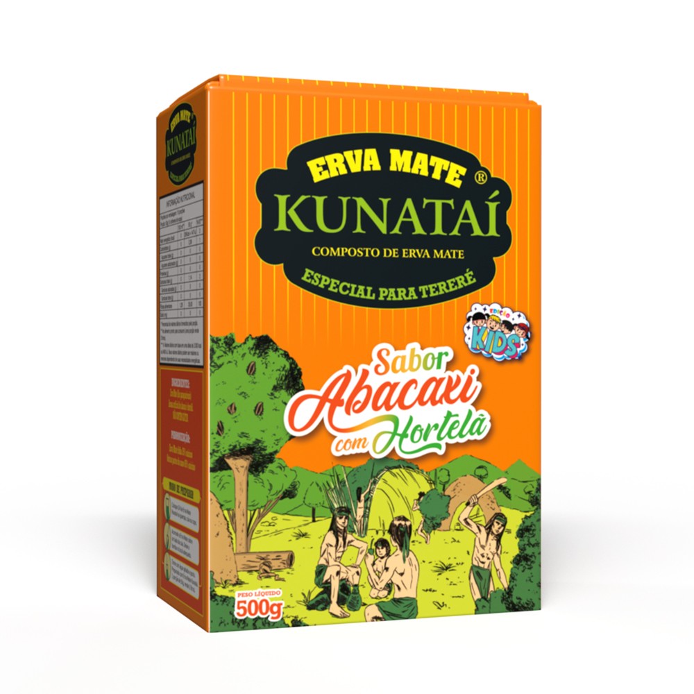 Erva Mate Kunatai Sabor Abacaxi com Hortelã.