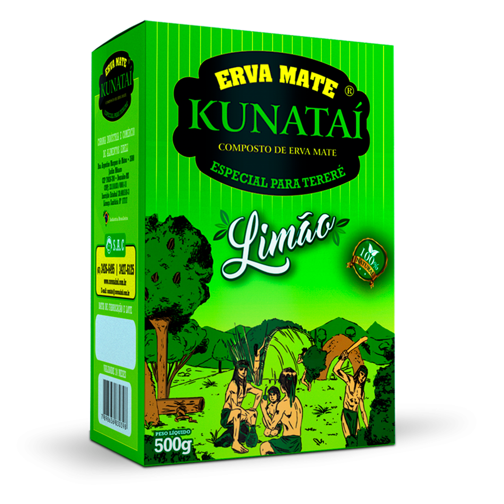 Erva Mate Kunatai Sabor Limão.