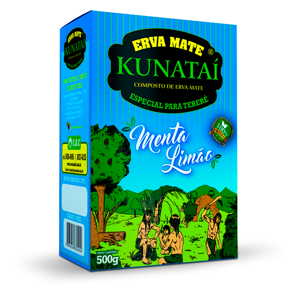 Erva Mate Kunatai Sabor Menta e Limão